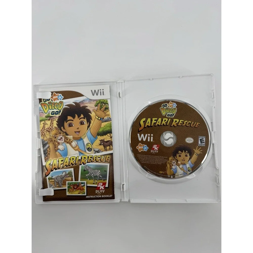Go Diego Go Safari Rescue Nintendo Wii 2K Play With Manual CIB